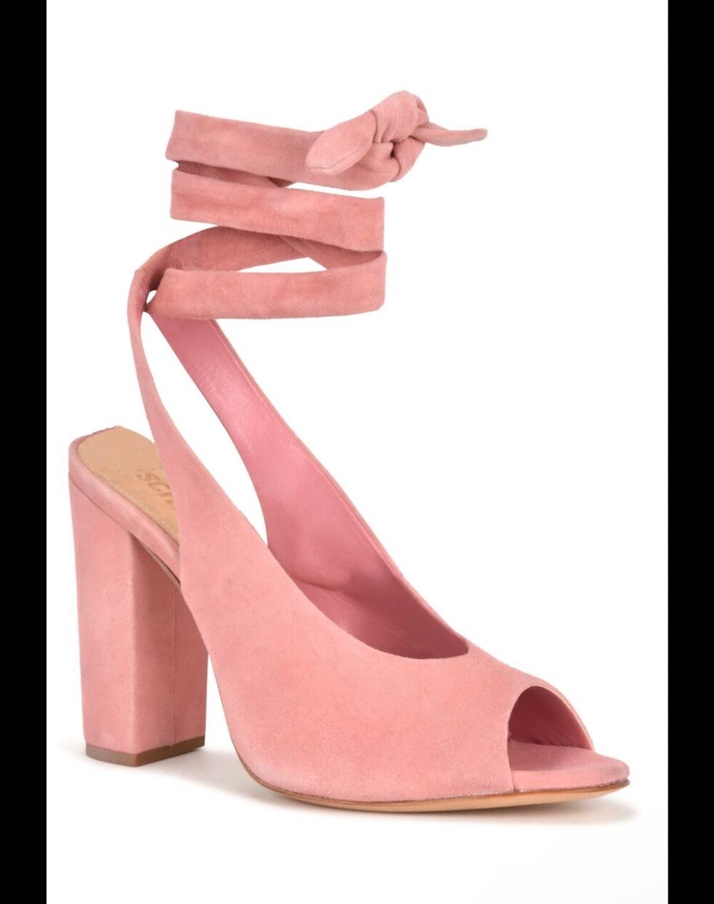 Schutz Leather Suede archie poppy rose sz 5 heels
